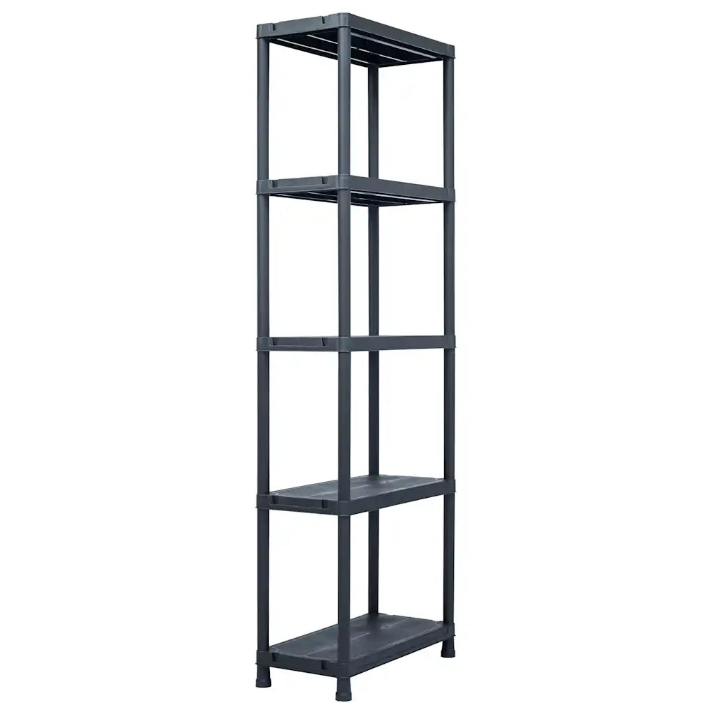 Scaffale Nero 125 kg 60x30x180 cm in Plastica 45674