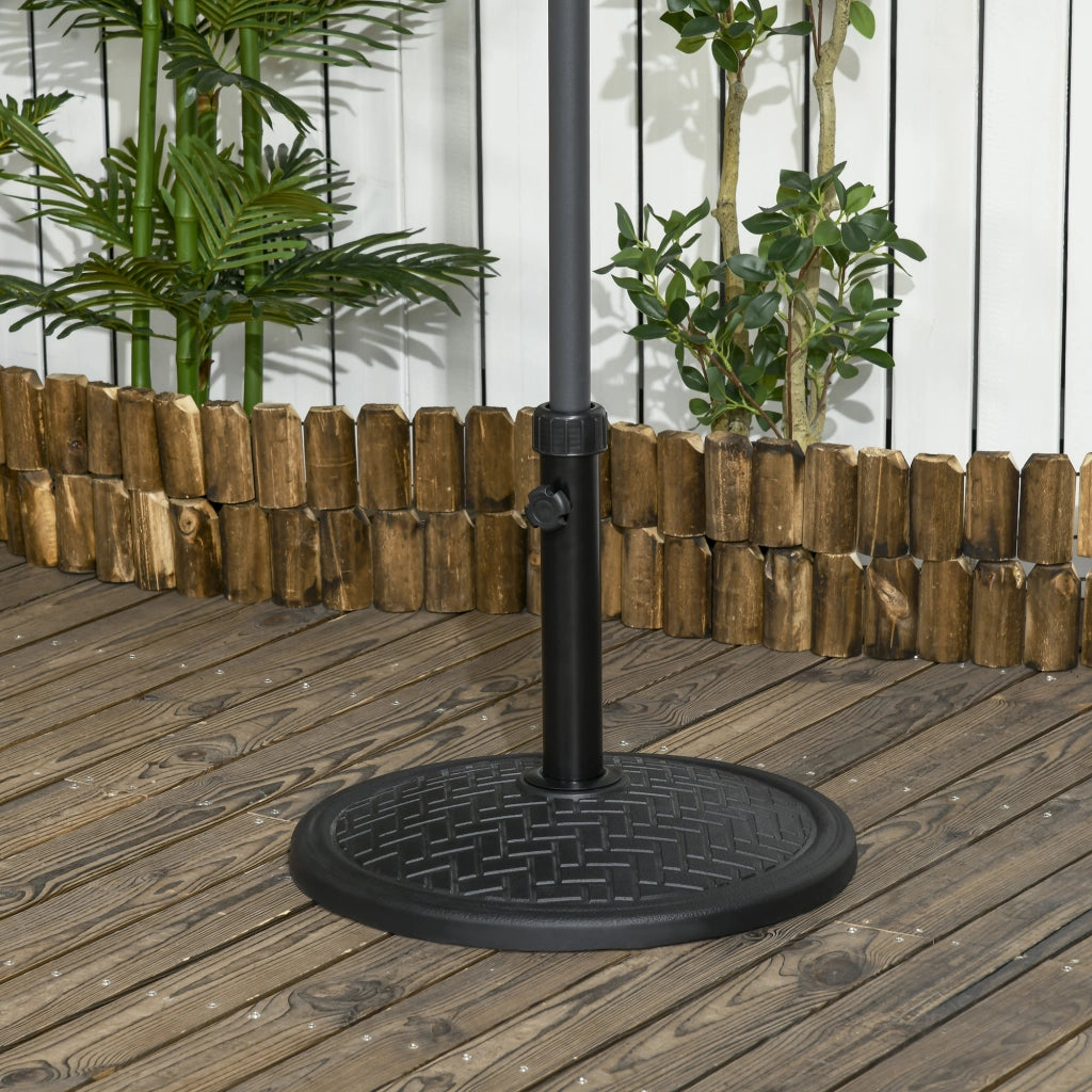 Piede Parasol per Giardino e Terrazza ¨C zephmum ¨C Nero ?46x34 cm per M¨¢stil ?32-38 mm 14 kg