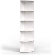 Scaffale a muro per bambini Ecki, Bianco, 40 x 180 cm, per montaggio a parete con tre ripiani aperti
