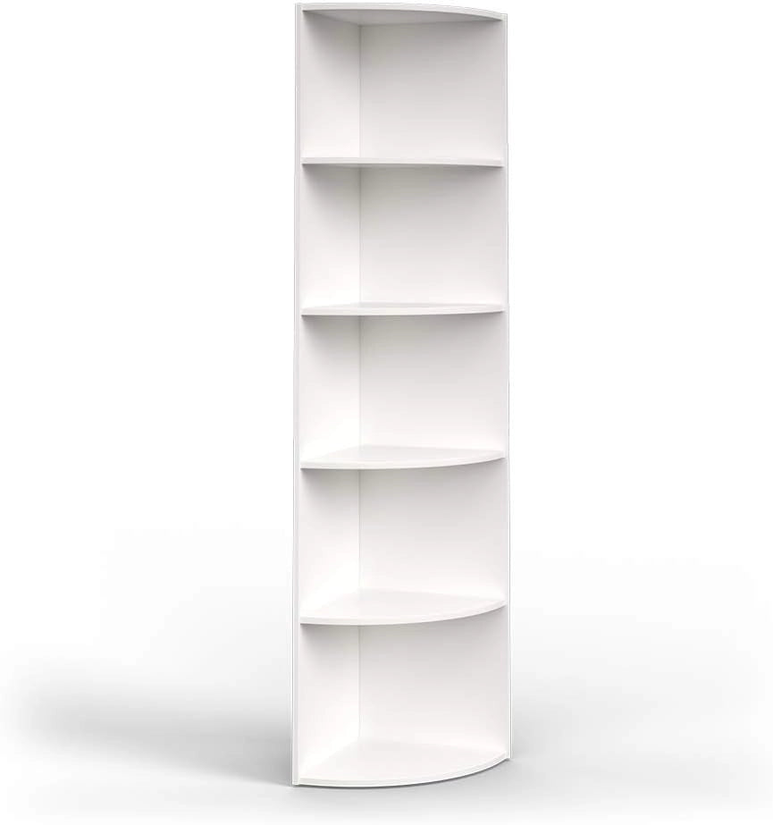 Scaffale a muro per bambini Ecki, Bianco, 40 x 180 cm, per montaggio a parete con tre ripiani aperti