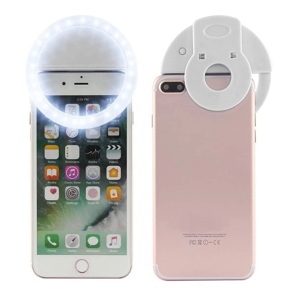 Trade Shop - Anello Ring Light 36 Led Per Selfie Tiktok Ricaricabile Usb Illuminazione Cell -