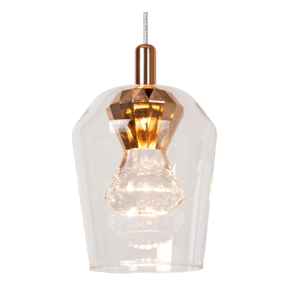 Lampada a sospensione BERLIANE LED 5 luci oro nero Lucide