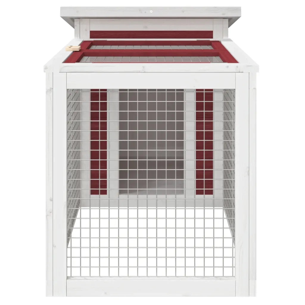 Conigliera Moka 100,5x54x55 cm in Legno Massello di Pino 172291