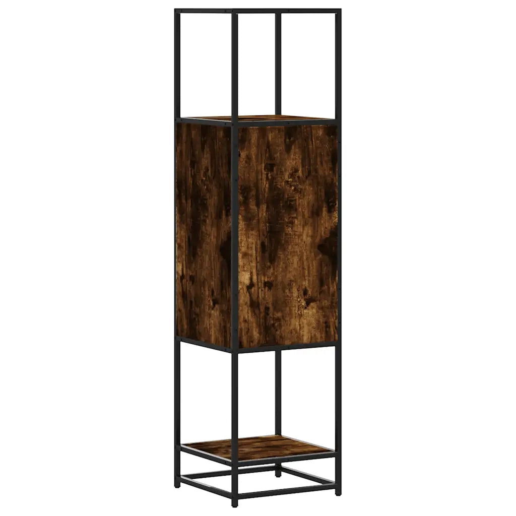 Credenza Rovere Fumo 35,5x35x139 cm Legno Multistrato Metallo 849036