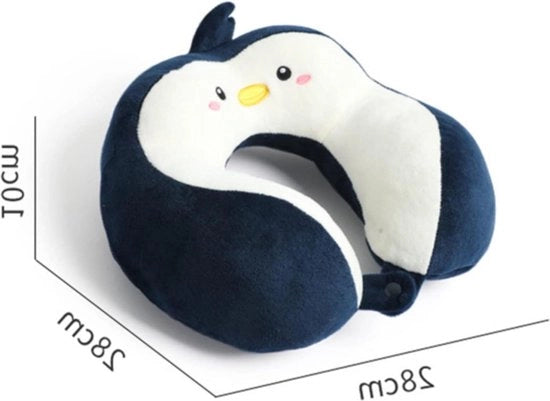 Cuscino di supporto per collo con stampa di pinguino per bambini e adulti - Cuscino di supporto per collo per viaggi, volo, casa e ufficio