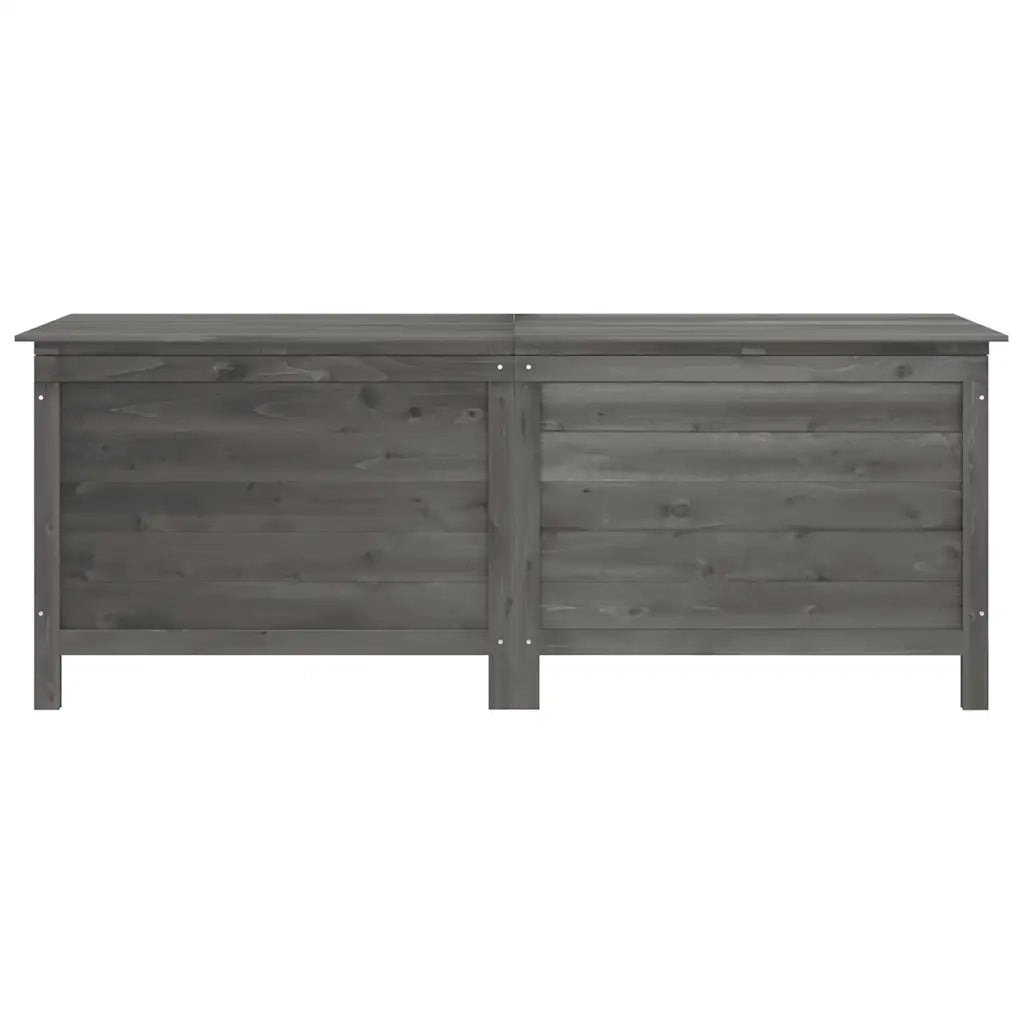 Contenitore da Giardino Antracite 150x50x56,5 cm Massello Abete