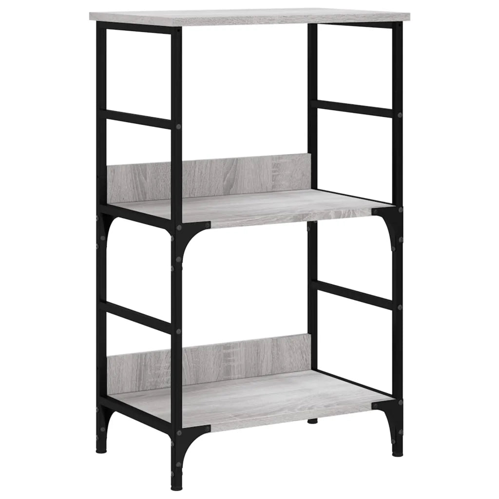 Libreria-Scaffale per Libri-Mobile di Stoccaggio Grigio Sonoma 50x33x82 cm in Legno Multistrato