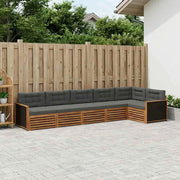 Set di divani da esterno 6 pz Naturale e Antracite Poliestere 3383405