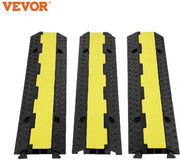 4 Set di Coperture Elettriche per Cavi con 2 Canali di Protezione in Gomma, Dimensioni 101 x 24,5 x 5 cm