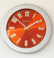 Orologio da Parete in Abs Milleluci Arancio e Silver 39 cm