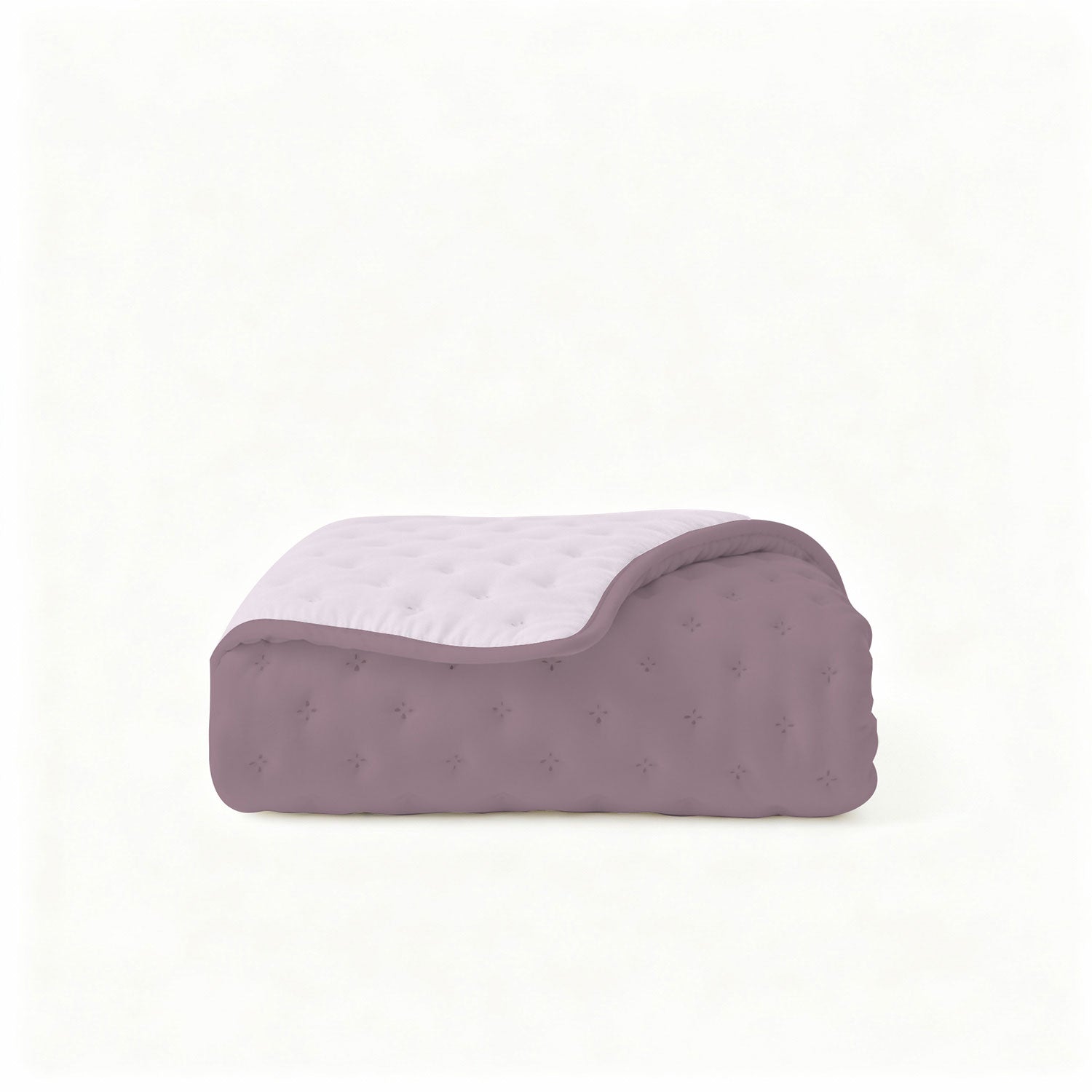 Trapuntino Estivo Effetto Water Washed Singolo 160x250 cm in Microfibra Elderberry e Orchid