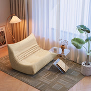 Divano lounge in velluto teddy beige 149x114x82 cm