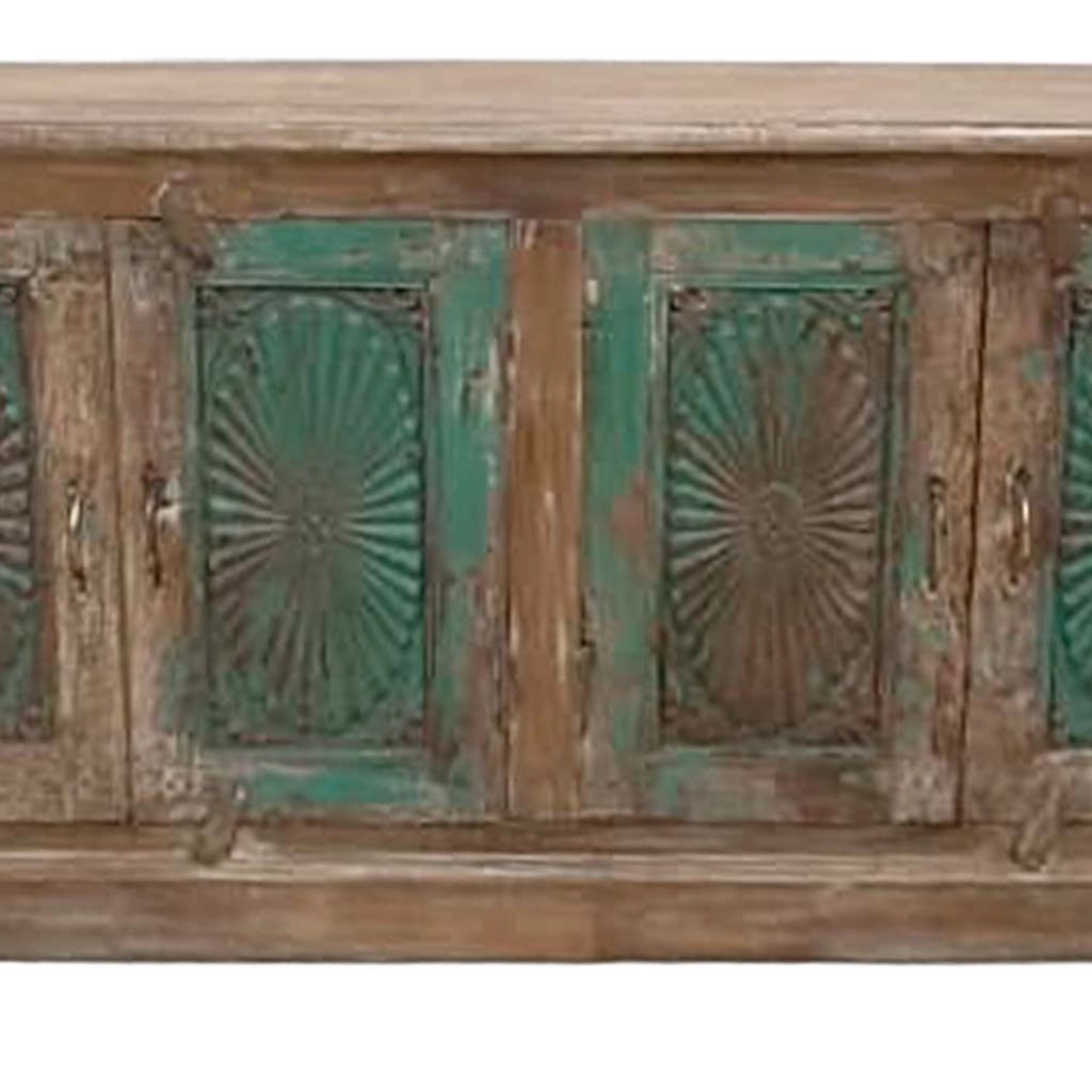 Credenziale in legno artigianale 133x35x64h cm