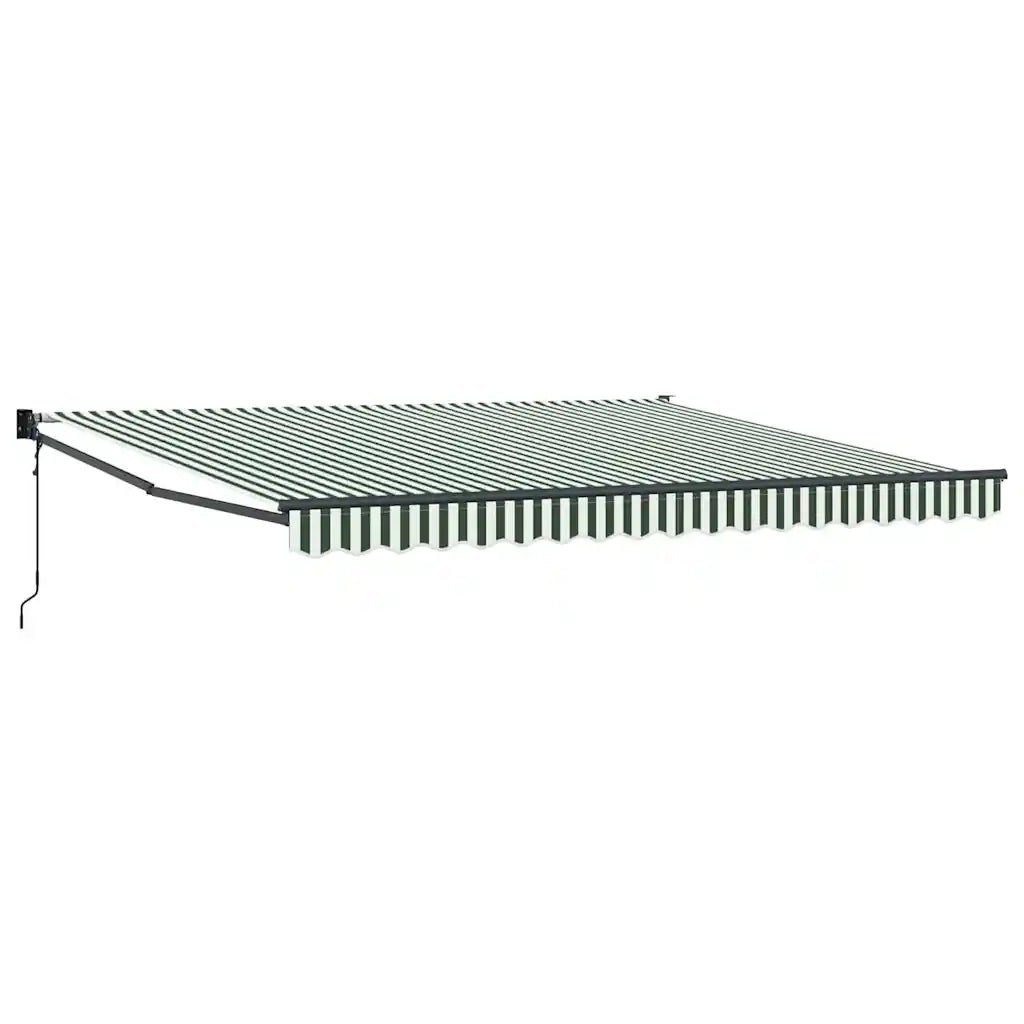 Tenda Retrattile Verde e Bianco 400 × 300 cm 3330730