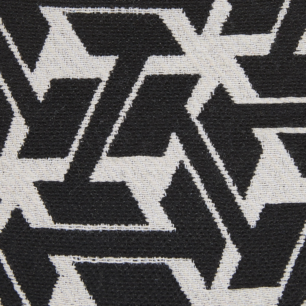 Set di 2 cuscini decorativi in cotone bianco e nero 45 x 45 cm federe rimovibili con imbottitura in poliestere