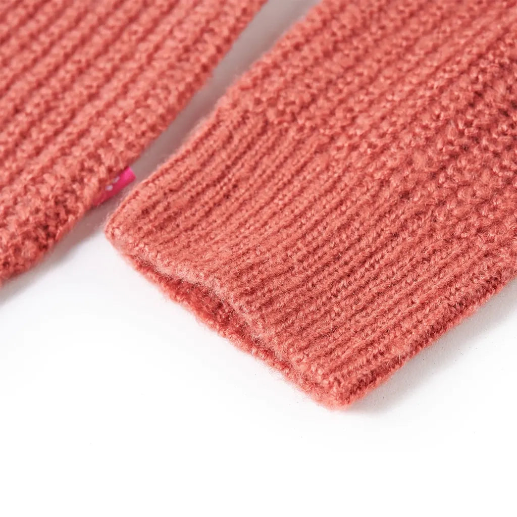 Maglione da Bambina Lavorato a Maglia Rosa Medio 128