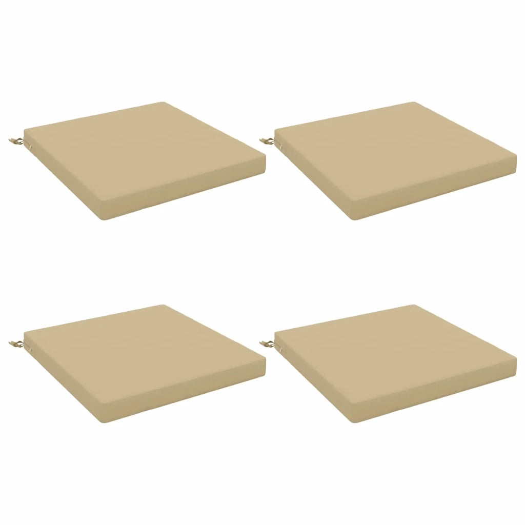 Cuscini per Sedia in 4 Pezzi SOEST 4 pz 100% Poliestere Beige 944902