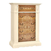 Settimanale classico legno intarsiato avorio noce grano 106x53x153 - Mobili 2G