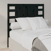 Testiera per Letto Nera 106x4x100 cm in Legno Massello di Pino 818759