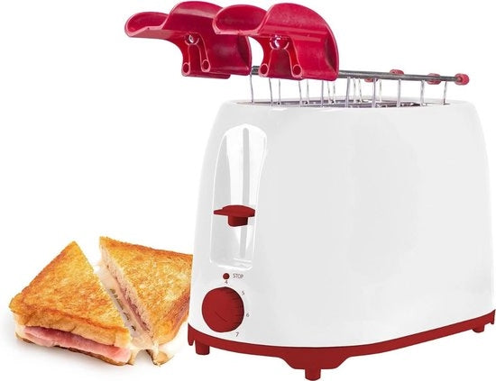 Tostapane con pinze per toast - Tostapane - Tostini - Pinze per toast - Fessure ampie - Tostapane per sandwich - Tostapane - Facile da utilizzare