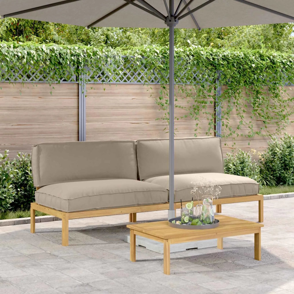 Set di divani con cuscino 2 pcs Talpa Legno di Acacia Massello 3418231