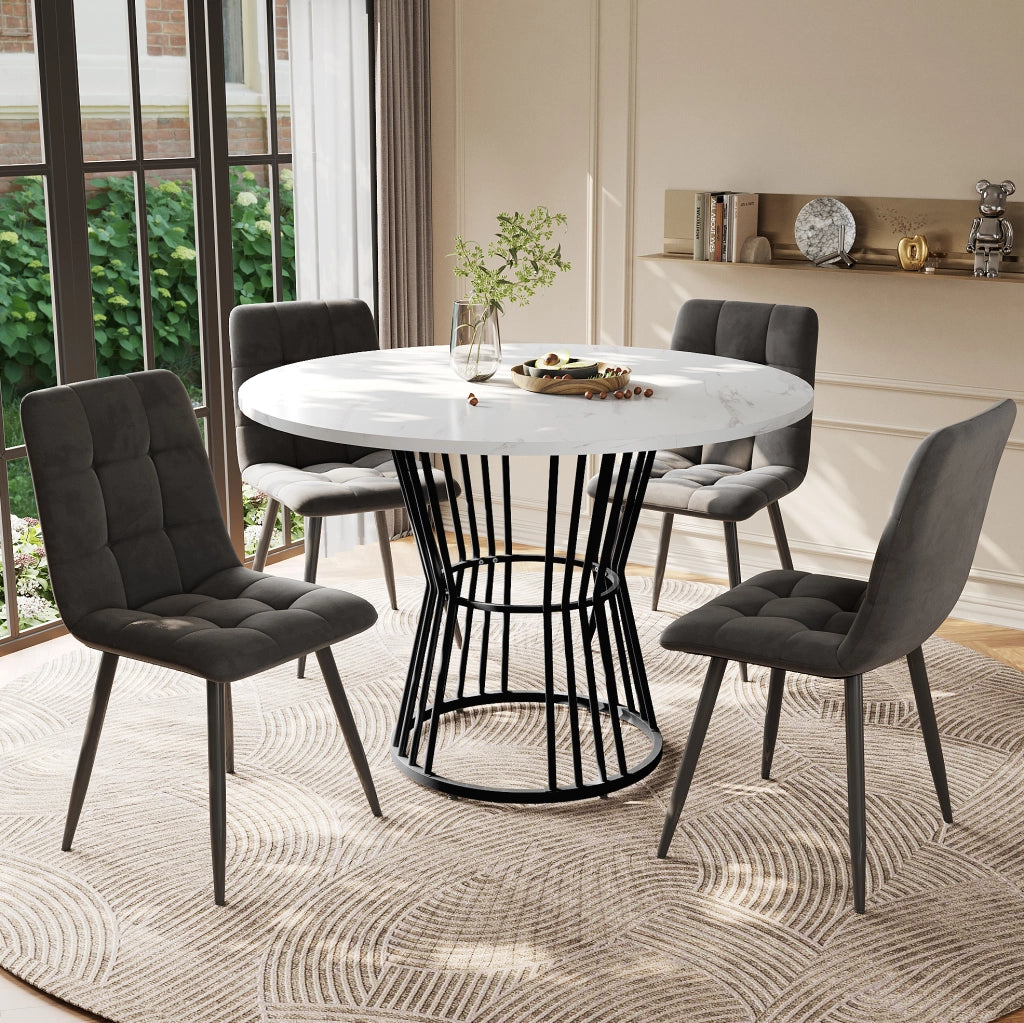 Set tavolo e sedie 100x100 cm; 5 pezzi; design moderno; MDF; multicolore