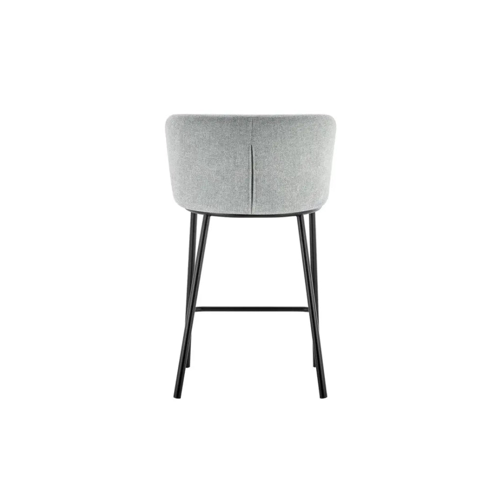 Sedia da bancone ARTHUS – Tessuto grigio chiaro – Design moderno H88,5 cm