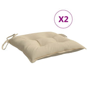 Cuscini per Sedia 2 pz | Cuscini per sedie Beige 40x40x7 cm in Tessuto Oxford