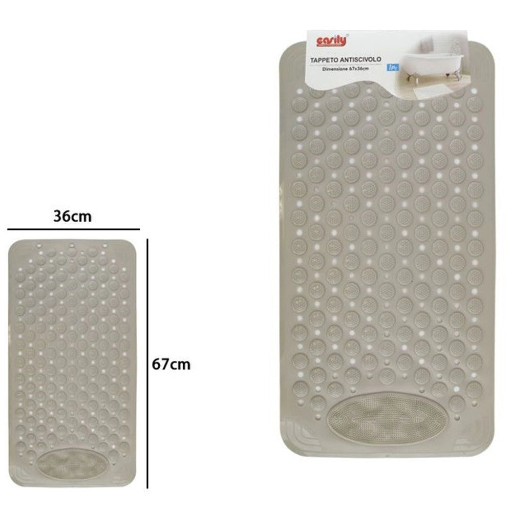 Trade Shop - Tappeto Tappetino Antiscivolo Tortora Per Vasca Da Bagno Doccia 67 X 36 Cm 87557 -