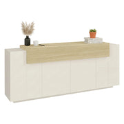 Madia Pulfero, Credenza 3 Ripiani Made in Italy, 200x45x85.5h cm Beige