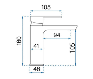 Rubinetto Da Lavabo Rea Argus Copper Brush Low