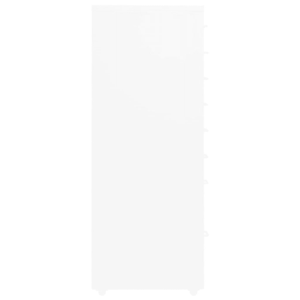 Schedario Mobile Bianco 28x41x109 cm in Metallo 335920