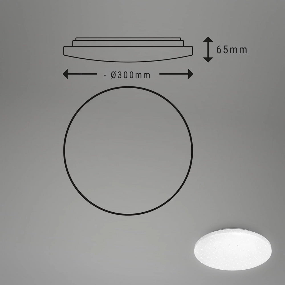 Plafoniera led modello city line con paralume stellato 18 watt 1550 lumen