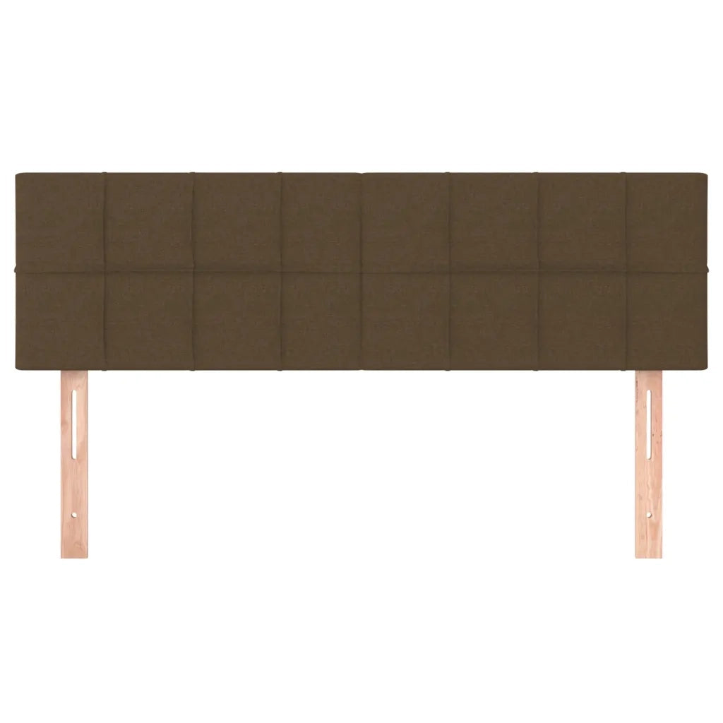 Testiere 2 pz Marrone Scuro 72x5x78/88 cm in Tessuto