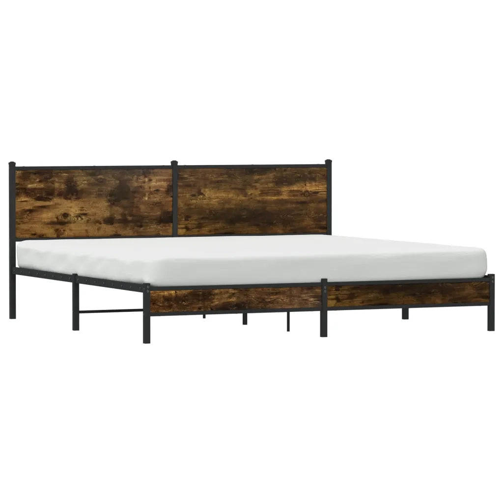 Giroletto senza Materaso in Metallo Rovere Fumo 200x200 cm 3301380