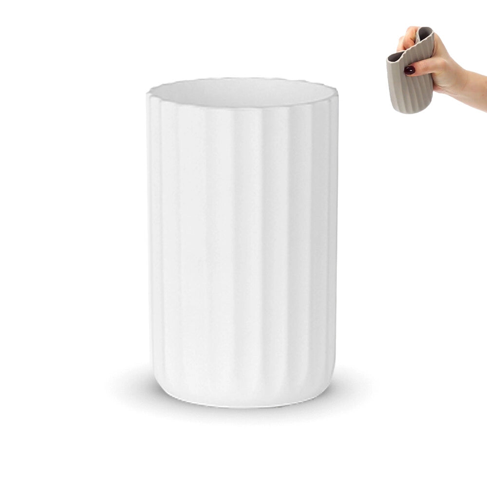 Portaspazzolino bagno bianco Gummy in gomma termoplastica flessibile