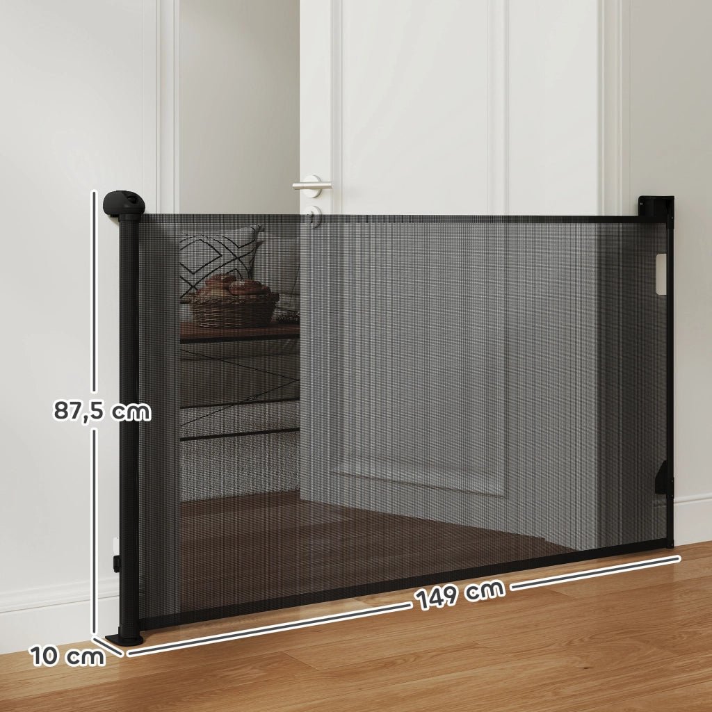 Cancelletto di Sicurezza Estensibile per Cani ¨C Xylo ¨C 0-140 cm Nero