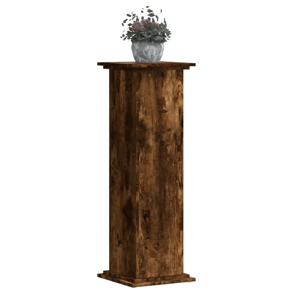 vidaXL Supporto per Piante Rovere Fumo 33x33x100 cm in Truciolato