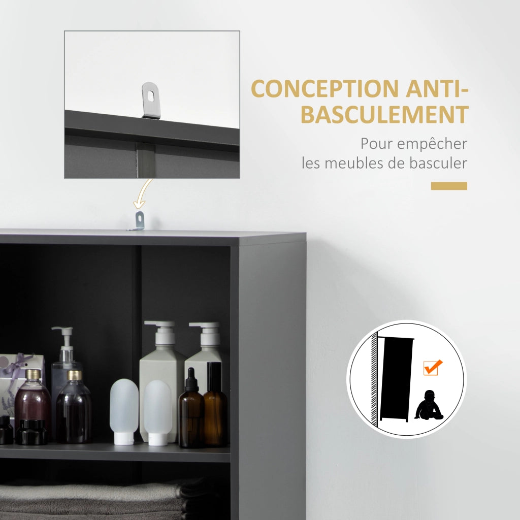 Credenza ¨C zephmum ¨C grigio effetto quercia design industriale