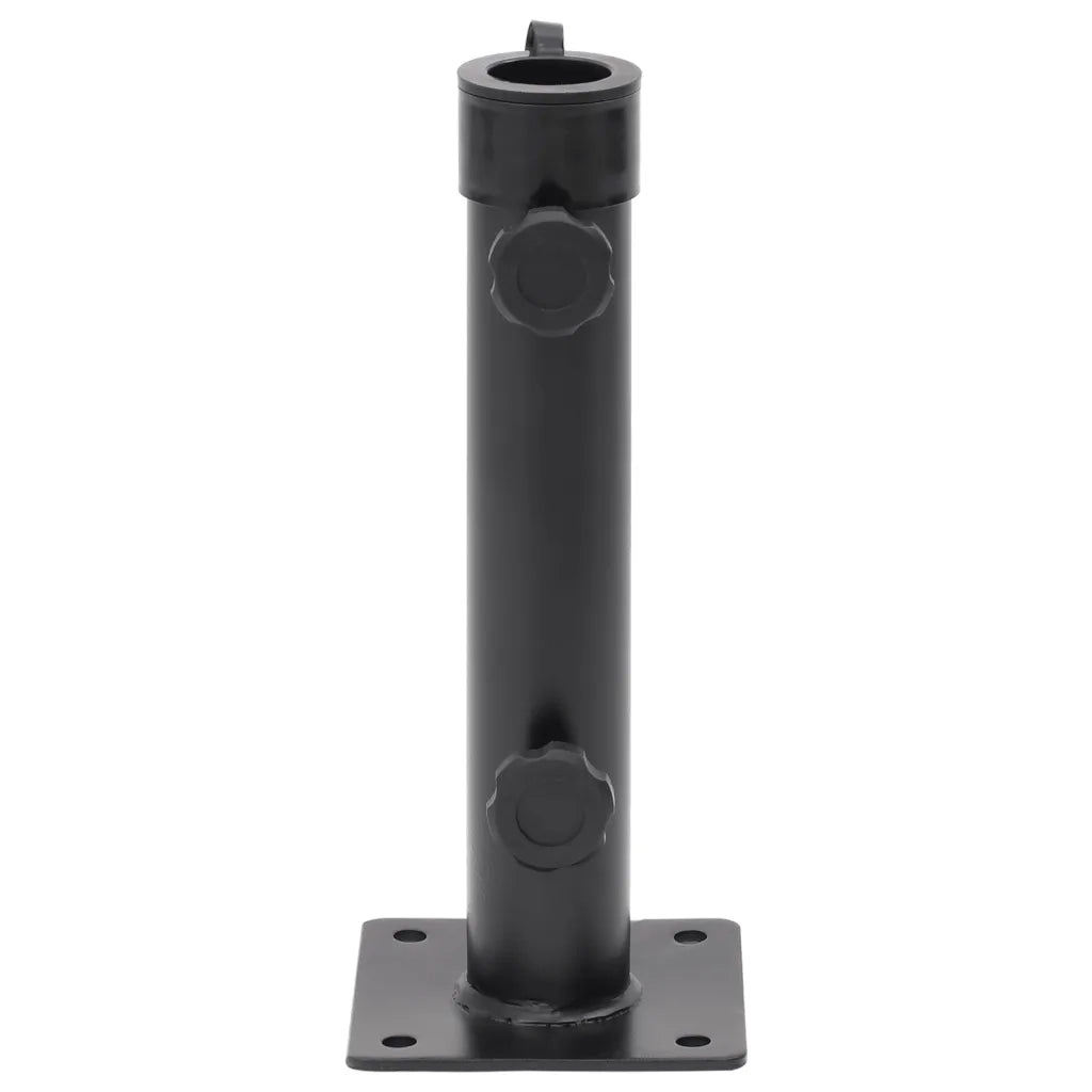 Base per Ombrellone per Palo-Supporto per ombrellone da ?38/48 mm Nero Opaco in Acciaio