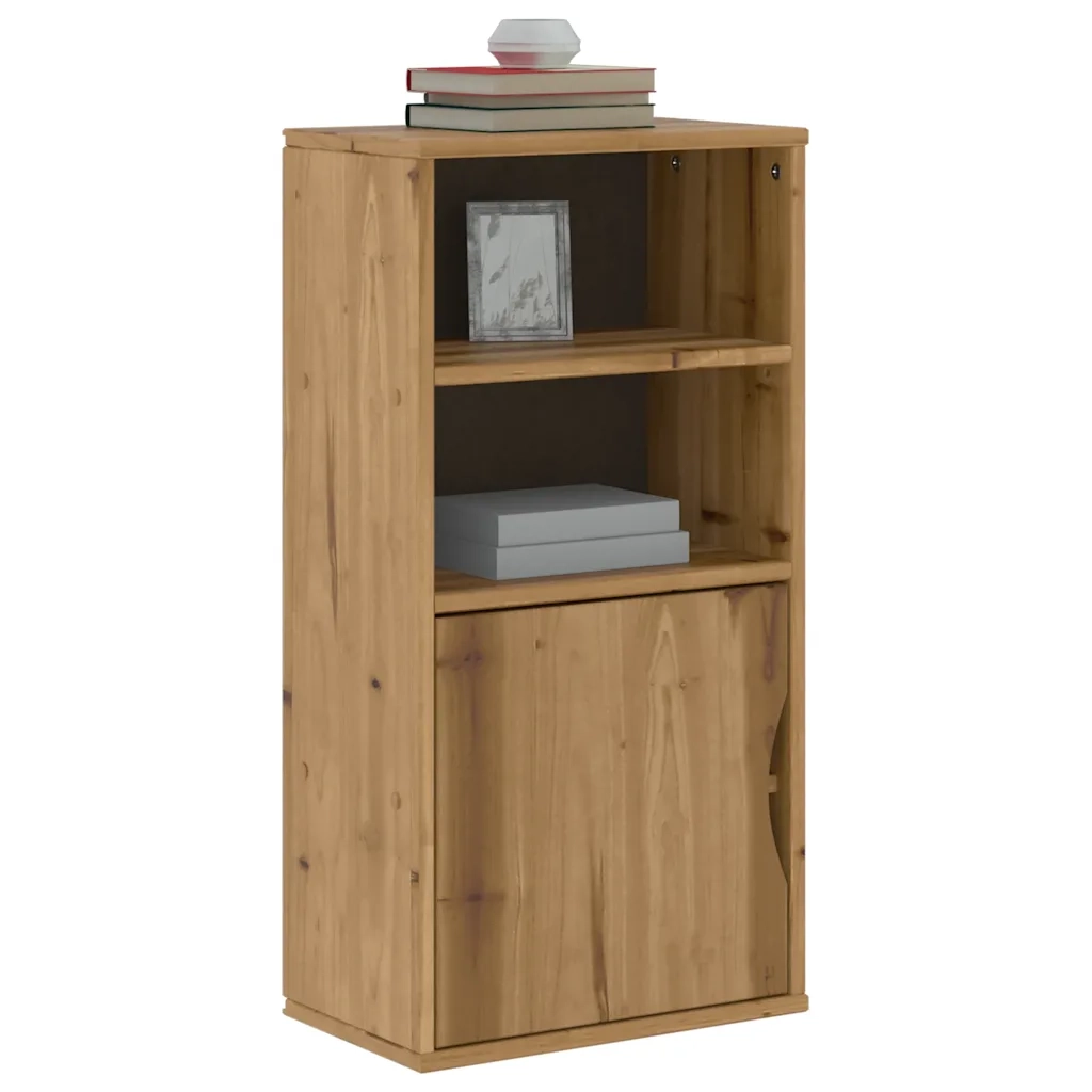 Armadietto Laterale ODDA 40x24x79 cm in Legno Massello di Pino