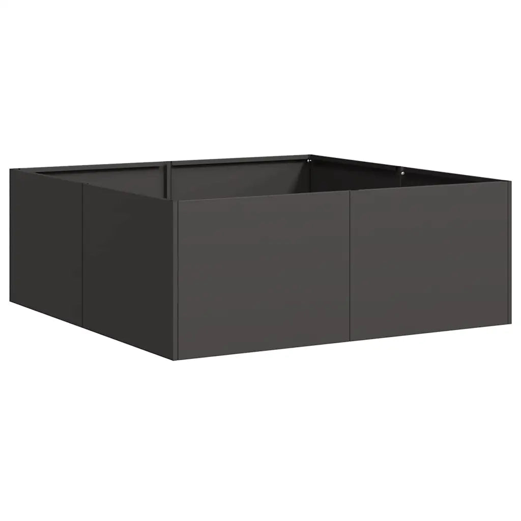 Fioriera Nera 80x80x30 cm in Acciaio 860801
