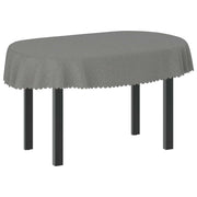 Tovaglia da Tavolo 5 pz Ovale Grigio Chiaro 160 x 220 cm 42040521