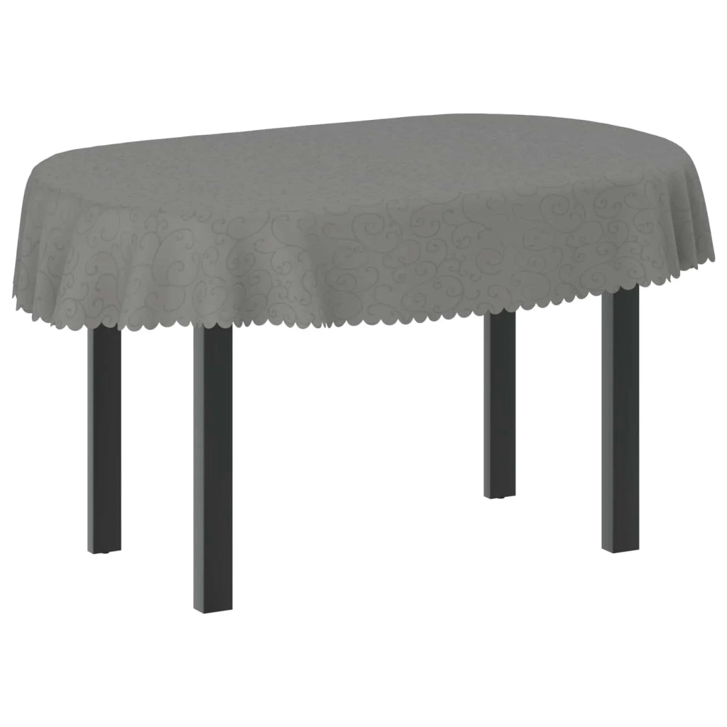 Tovaglia da Tavolo 5 pz Ovale Grigio Chiaro 160 x 220 cm 42040521