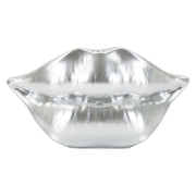 Vaso Decorativo Bocca, Argento, Poliresina, 12x23x8 cm