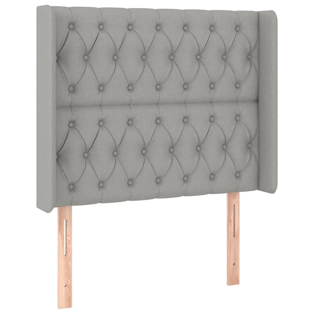 Letto a Molle Materasso e LED Grigio Chiaro 90x190 cm Tessuto cod mxl 64142