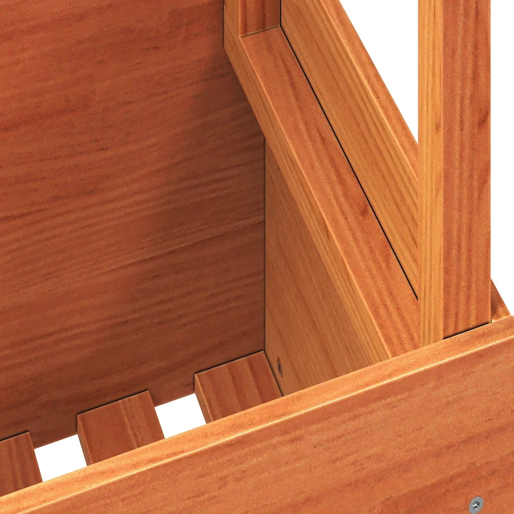 Tavolino da Giardino-Tavolo da Esterno Marrone Cera 100x50x75cm Legno Massello Pino