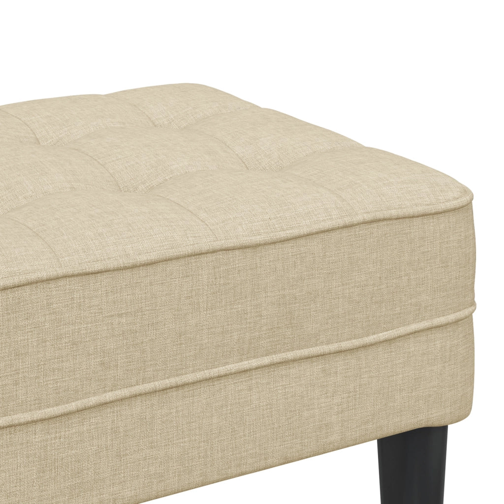 panchina  crema 113x57x39 cm tessuto