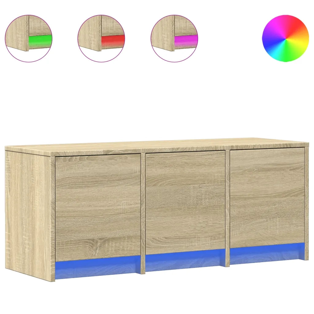 Mobile TV | Armadietto TV | Mobile Porta TV con LED Rovere Sonoma 97x34x40 cm in Truciolato