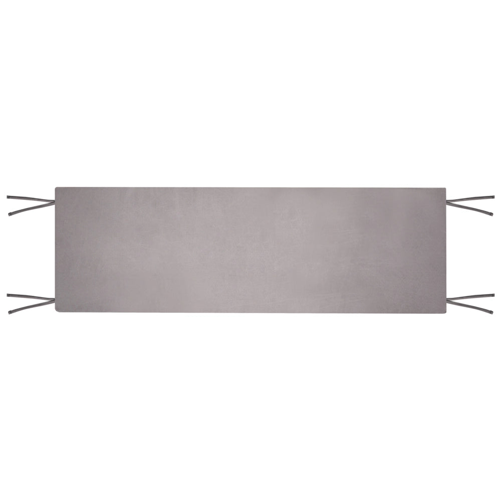Cuscino per panche da esterno con lacci e rivestimento sfoderabile in tessuto grigio con lacci, resistenti ai raggi UV e idrorepellenti